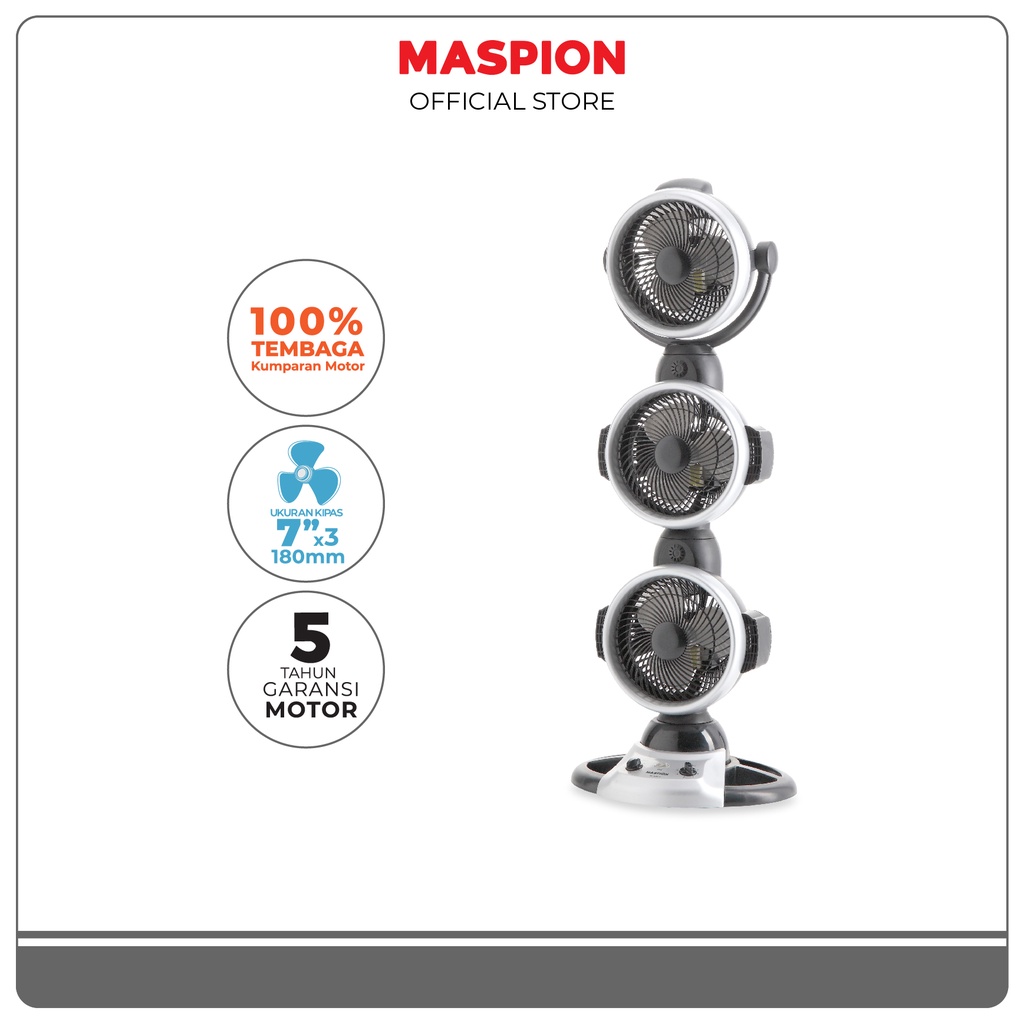 Maspion Tower Fan Kipas Angin Susun 7 Inch TF-7032 S