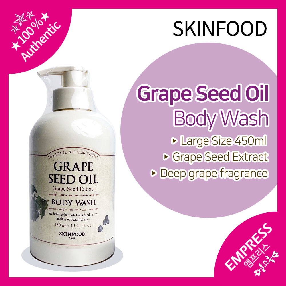 SKINFOOD Grape Seed Oil Perfume Body Wash 450ml Shopee Singapore