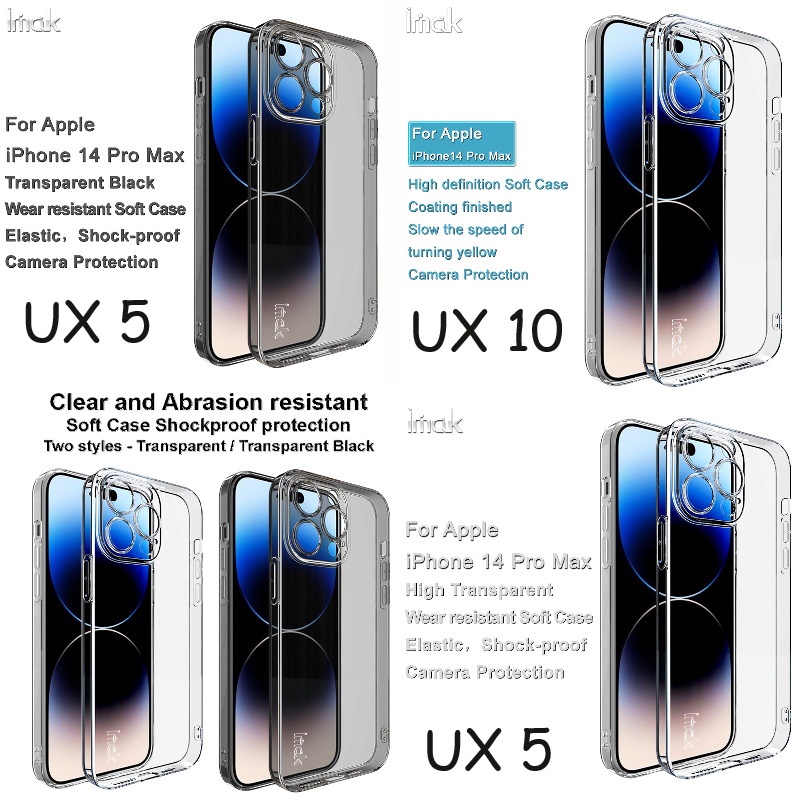 iPhone 15 & 14 / Pro / Max / Plus / + - Imak UX-10 Ultra Clear & UX 5 ...