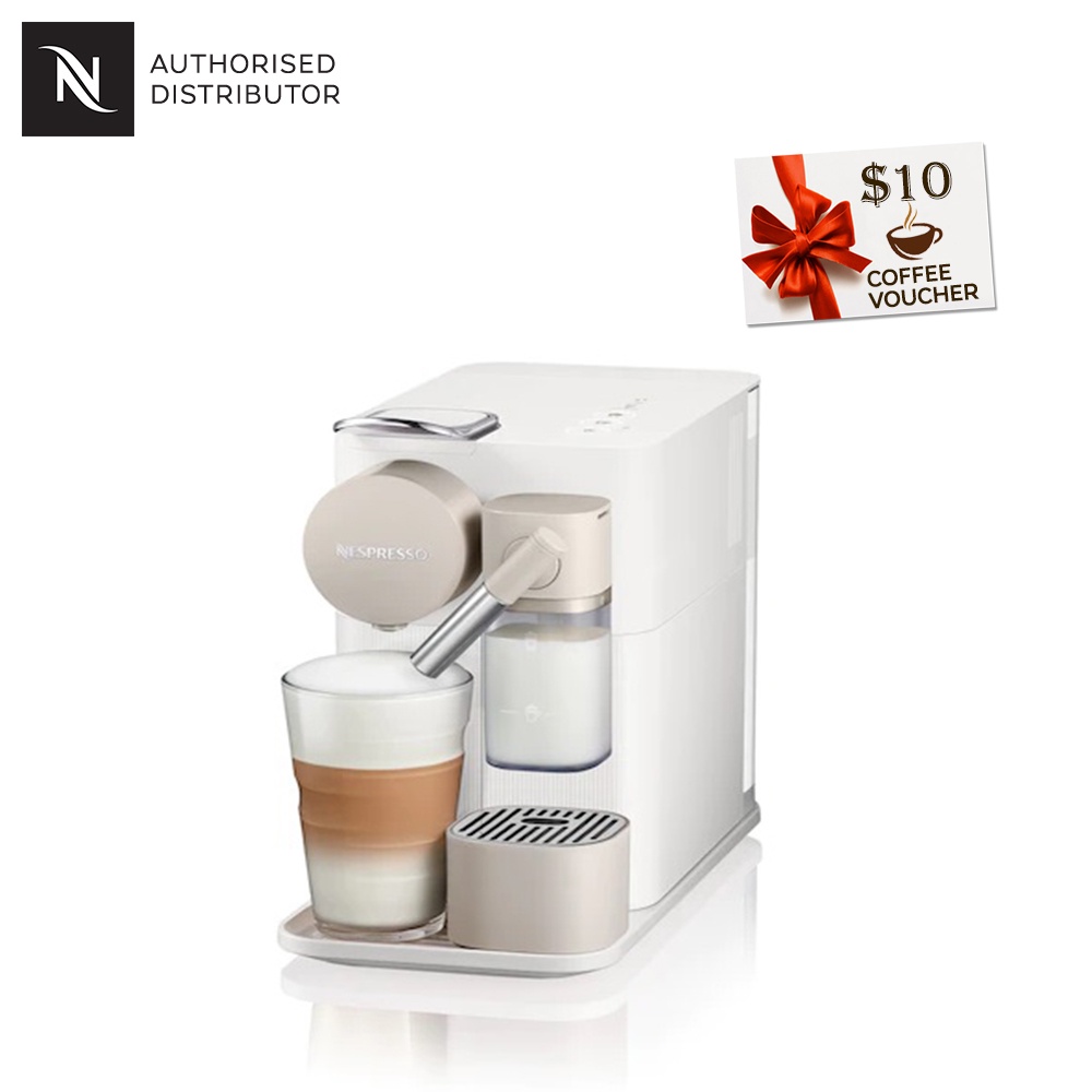 Nespresso Lattissima One Coffee Machine (Silky White) (FOC 10 Coffee