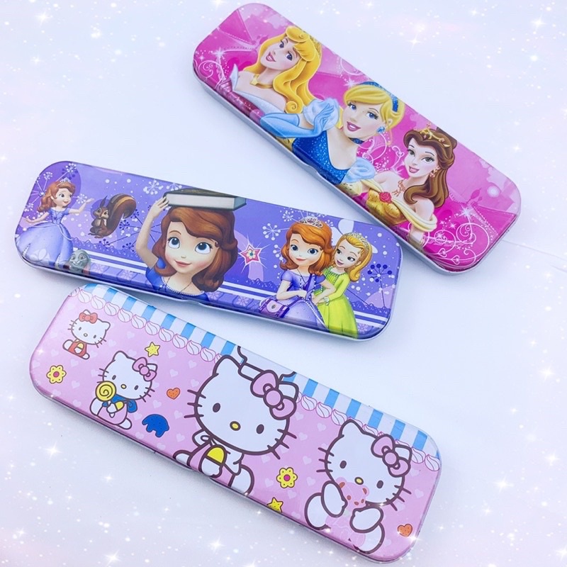 2 Layer Metal Pencil Case Character Design Tin Box School Supply Kiddie ...