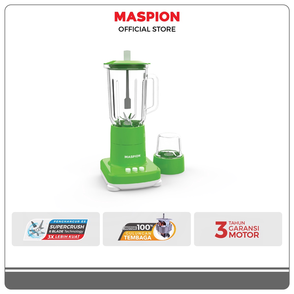 Maspion Pelumat Blender with Dry Miller 1 Liter MT-1272 GL
