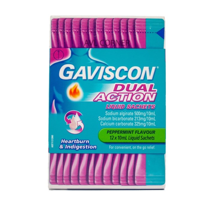 Limited!!! Gaviscon Dual Action Liquid Sachets/Stomach Pain Medicine