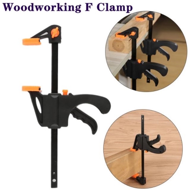 4 Inch F Shape Quick Ratchet F Clamp Heavy Duty Wood Working Work Bar