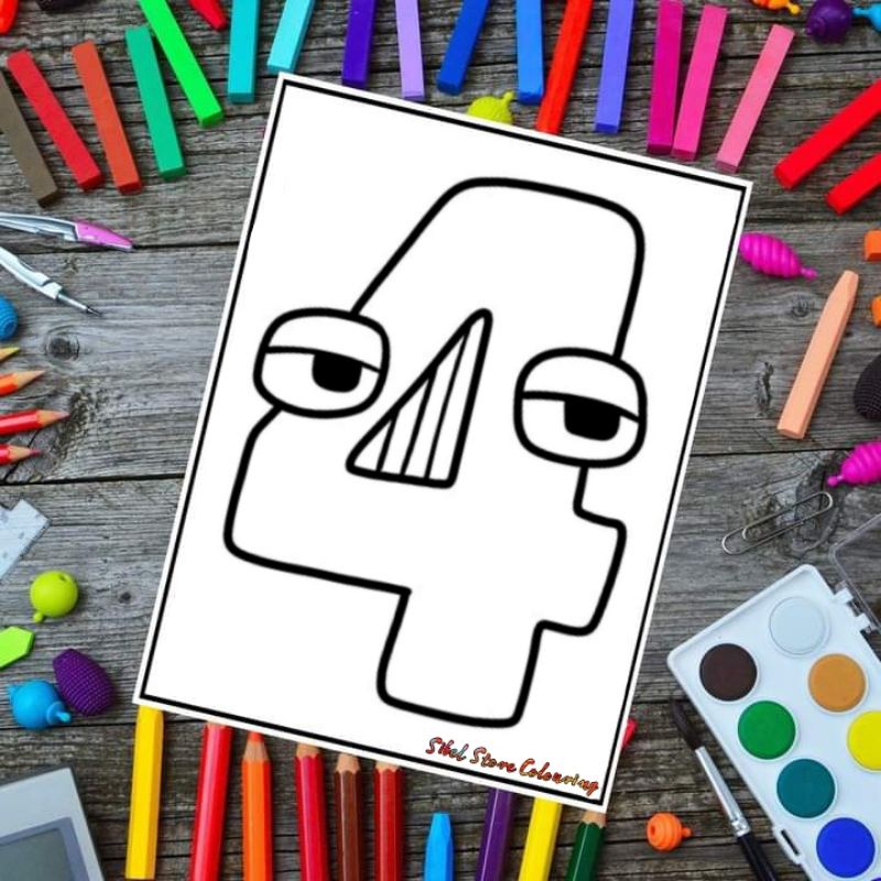 Kertas Mewarnai Anak Seri Number Lore 0 - 9 / Kertas Gambar (10 Lembar ...