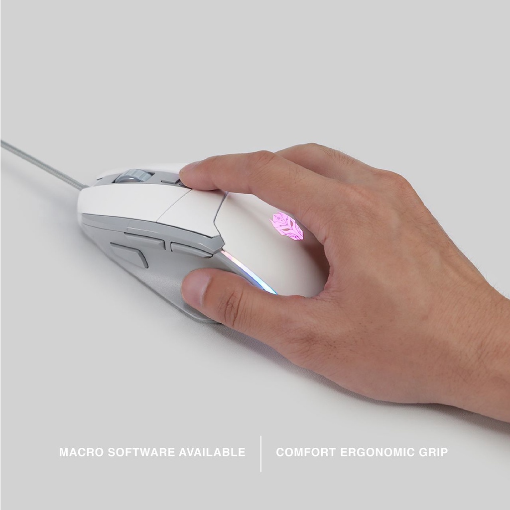 Rexus X18 / X-18 Rifle Ergonomic Gaming Wired Mouse RGB - Gambar 3