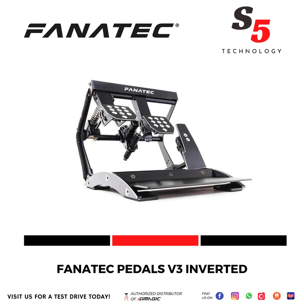 FANATEC CLUBSPORT PEDALS V3 INVERTED / sim racing inverted pedals / sim ...