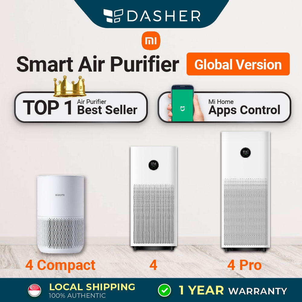 XIAOMI Air Purifier 4 Pro, 4, 4 Lite OLED Screen Display Control by  SmartPhone App 1 Year warranty - Peacestop