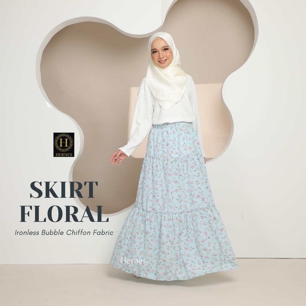 Floral skirt muslimah best sale