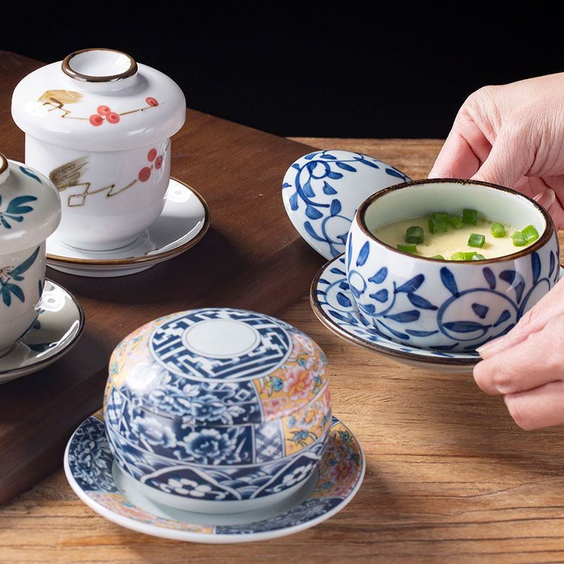 Japanese Steamed Egg Bowl Tureen Japanese and Korean Restaurant Miso