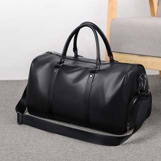 Real leather store duffle bag