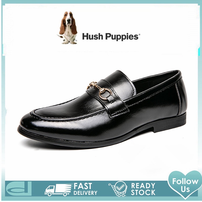 Hush Puppies leather shoes men formal shoe wedding shoes formal shoes for men Korean leather shoes office shoes leather shoes for men big size 45 46