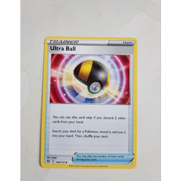 Pokemon ultra ball non foil and reverse holo trainer item brilliant stars  card | Shopee Singapore