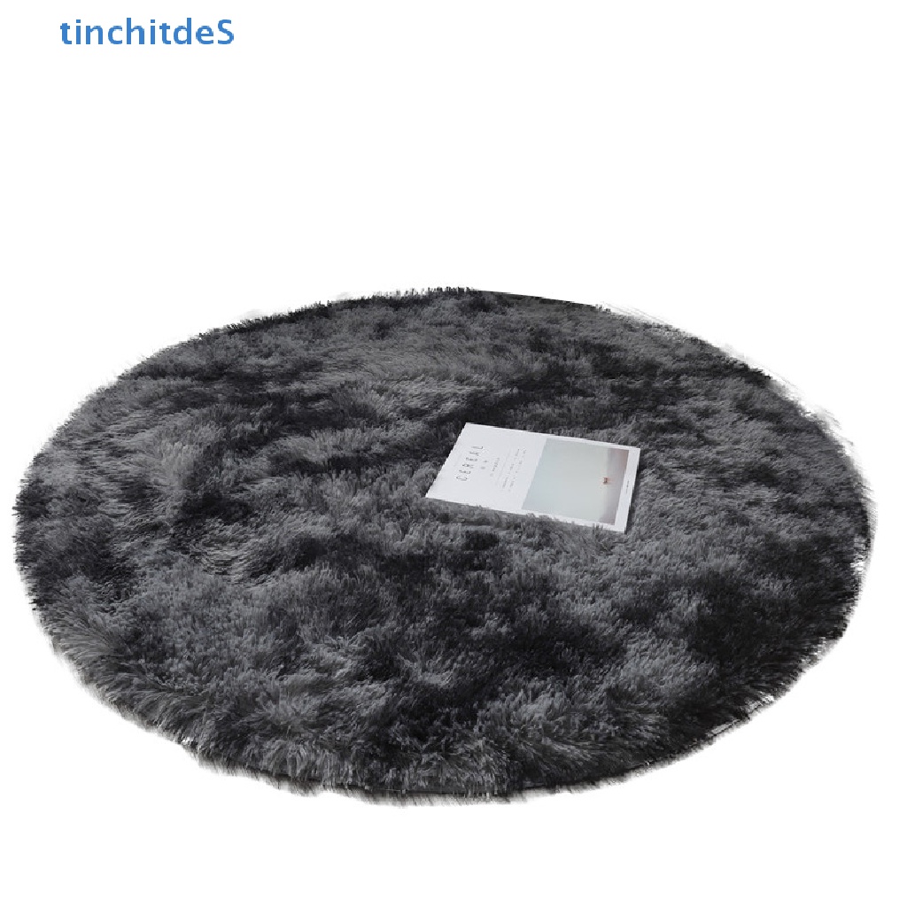 [TinchitdeS] Round Soft Faux Sheepskin Fur Area Rugs Washable Wool ...