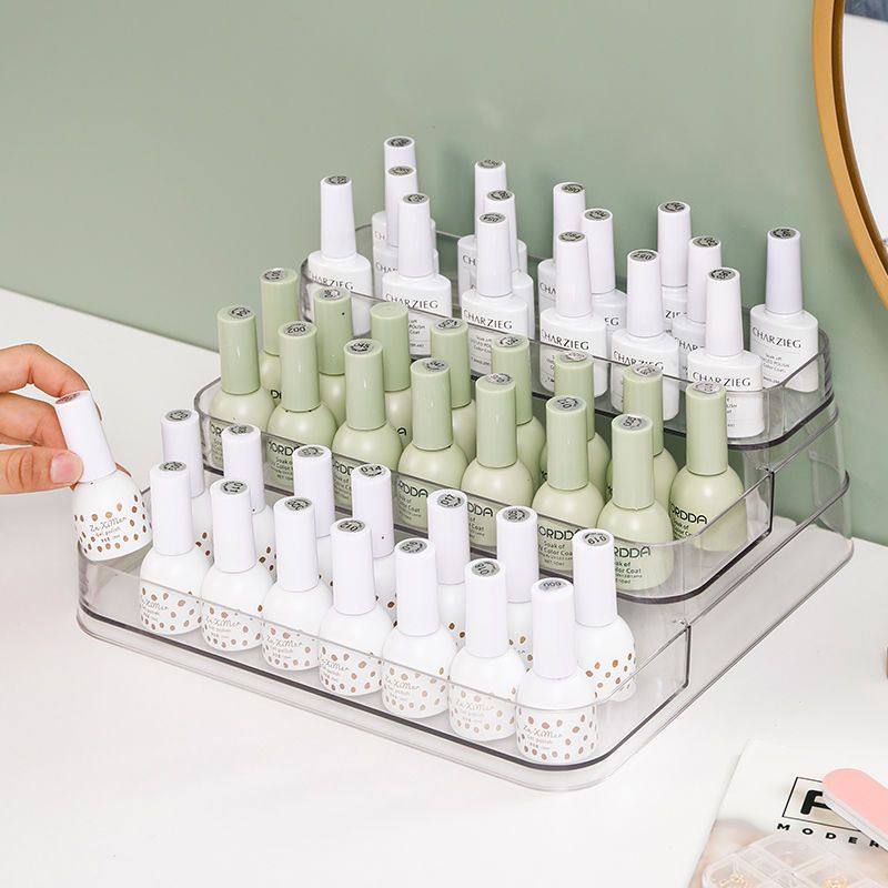 Display Stand Desktop Display Acrylic Transparent Shelf Nail Salon