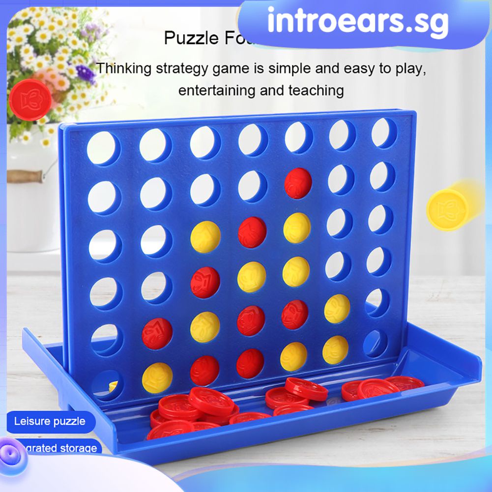 INTR Large Connect Four In A Row 4 In A Line Board Game Foldable Kids ...