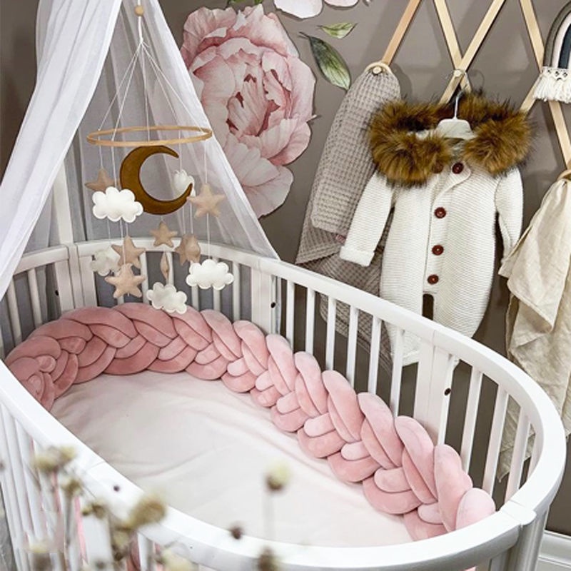 Long Bed Fence Crib Soft Bag Bumper Strip Four Seasons Pure Cotton