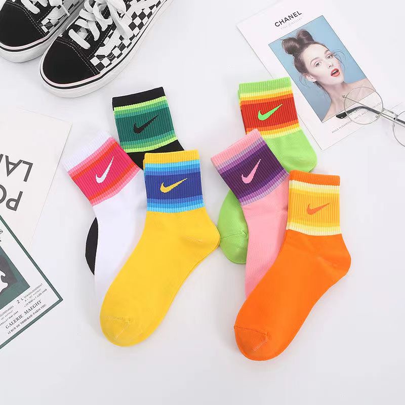 Colorful Sports socks Fashion Cotton Ins Tide Socks Breathable College Style Ankle Socks