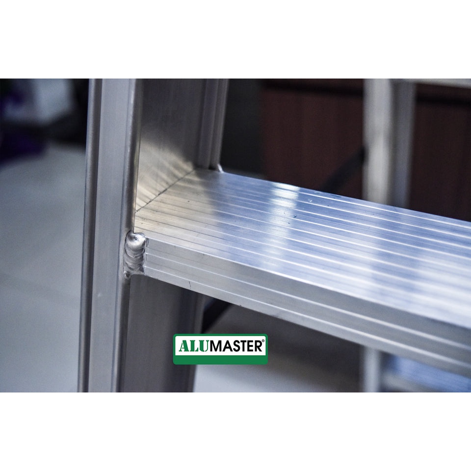Alumaster Heavy Duty Aluminium Welded Ladder (7 Steps Double Side) AL ...