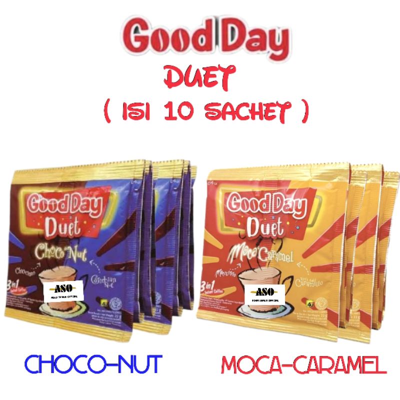 Kopi GOOD DAY DUET 3in1 sachet 22 gram RENCENG ( ISI 10 ) - Gambar 3