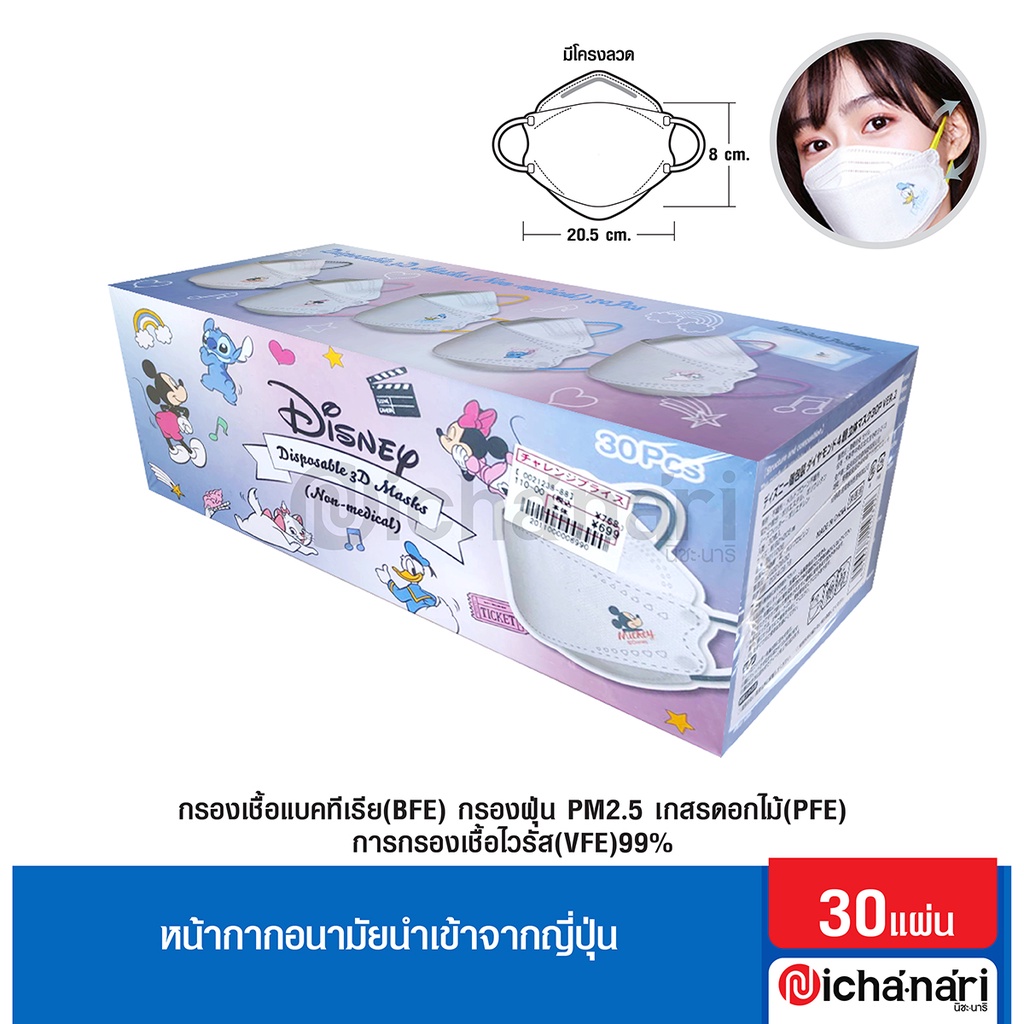 Mask Disney BFE PFE Vfe (Kf94 Style) White Imported From Japan. For ...