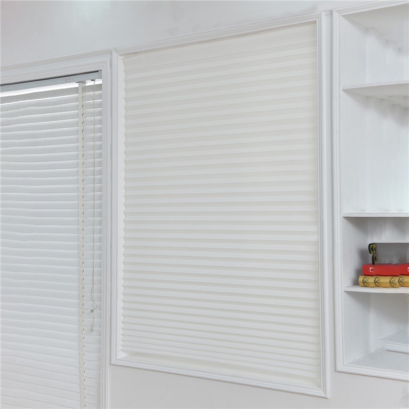 SelfAdhesive Pleated Blinds Curtains Half Windows For Bathroom Balcony