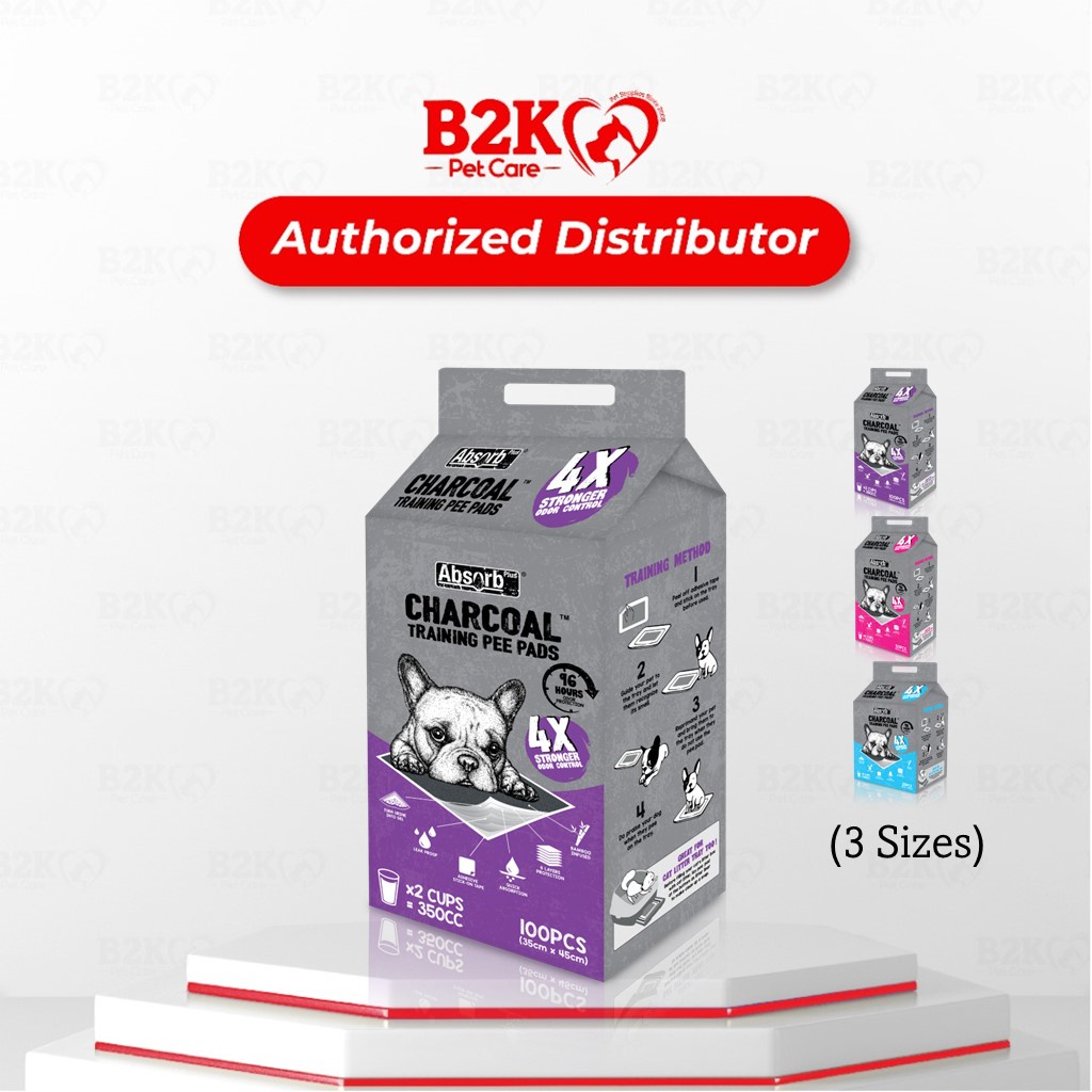 Absorb Plus Charcoal Training Pee Pads (1 bag) 4X Stronger Odor