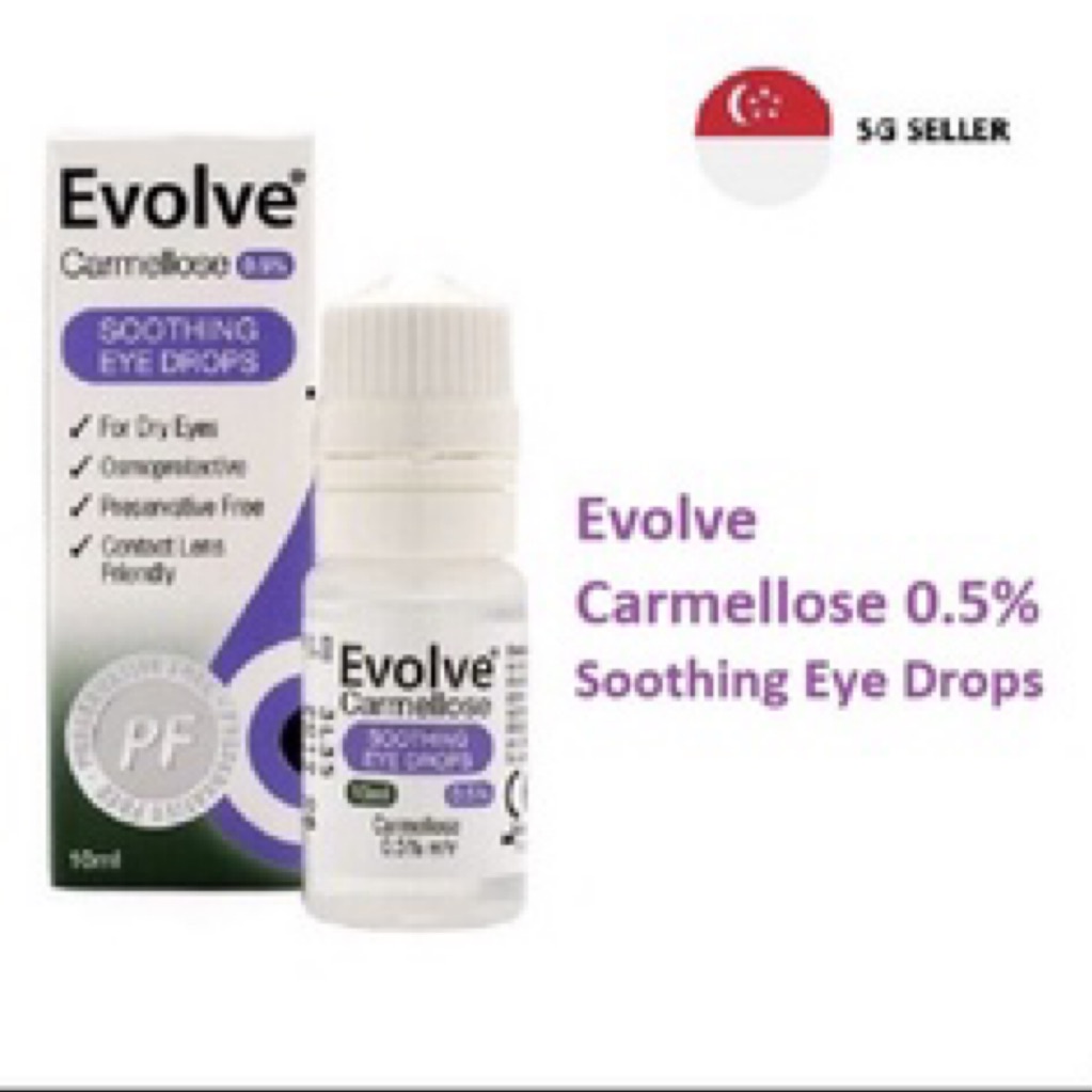 Evolve Carmellose 0.5 10ml Soothing Eye Drops (Exp 03/2025) Shopee