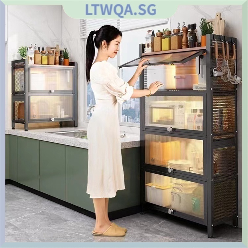 LTWQA Sideboard Metal Kitchen Storage Rack