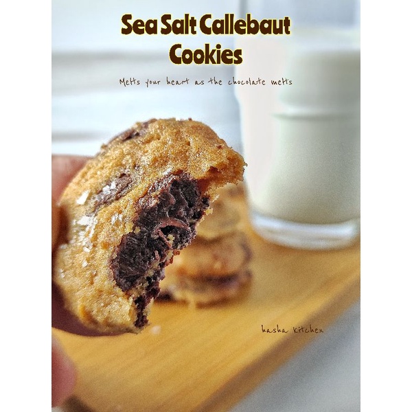Sea Salt Cookies Callebaut Chocolate Chip Less Sugar Crunchy Biskut 饼干 Shopee Singapore