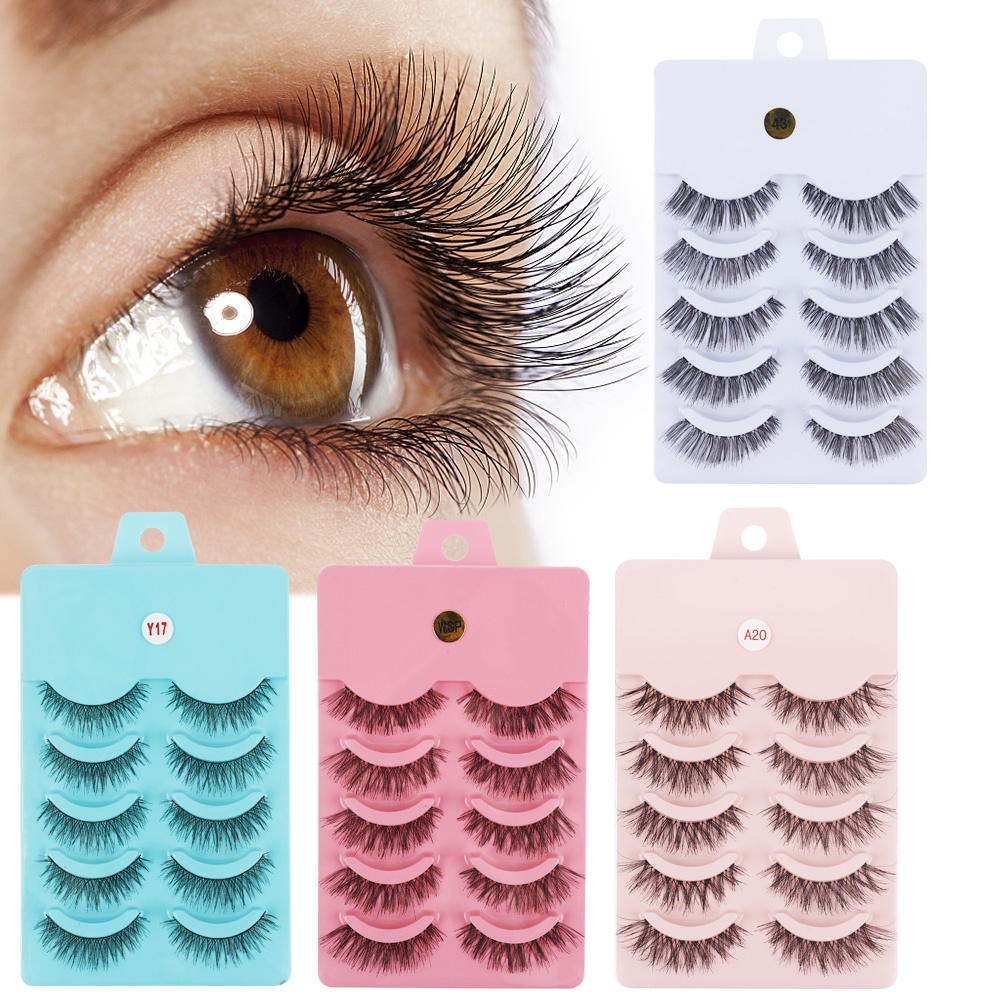 Dense 5 Pairs False Eyelashes / 1 box Planting Grafting Eyelashes ...