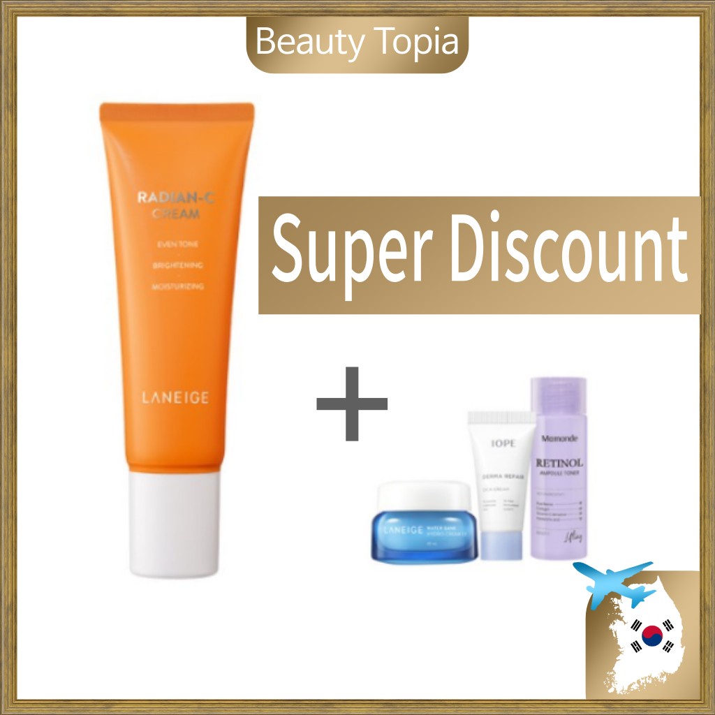 LANEIGE Radian C Cream 45ml + IOPE Derma Repair Cica Cream 5ml