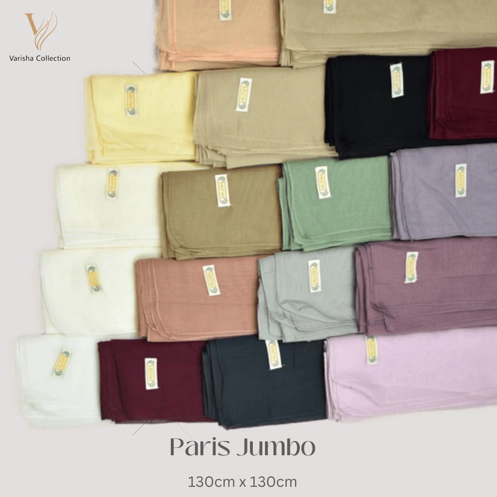 Jilbab Segi Empat Paris Syari Jumbo / Segi Empat Polos Neci / Hijab Segi Empat Paris jumbo Neci - Gambar 4