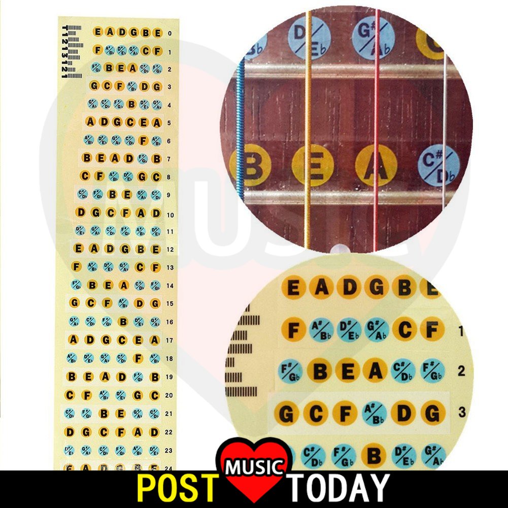 High Quality Guitar Fretboard Note Labels Fret Sticker For Electric