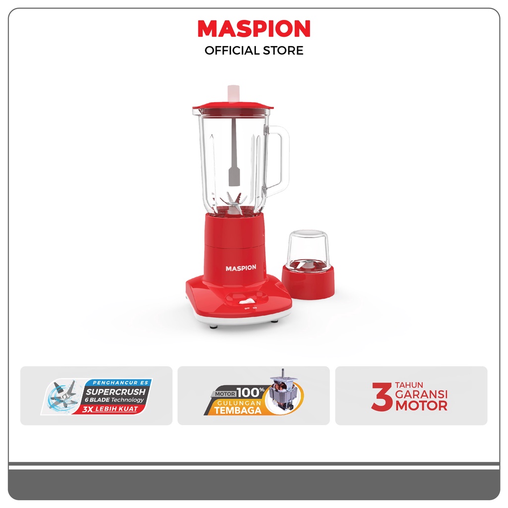 Maspion Pelumat Blender with Dry Miller 1 Liter MT-1262 GL