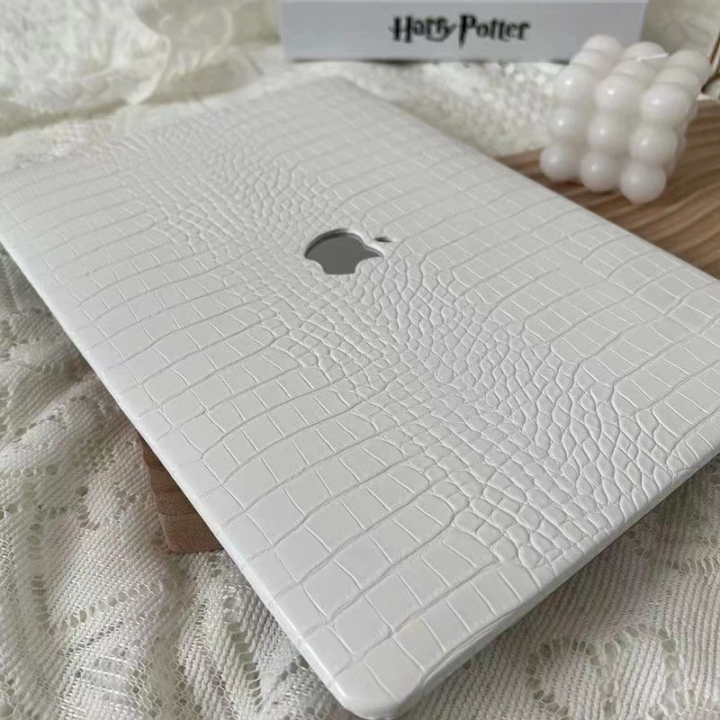 Hard Case MacBook Air M4 M1 M2 Pro 13 Inc Retina Casing Premium Crocodile Leather Pattern - Gambar 2