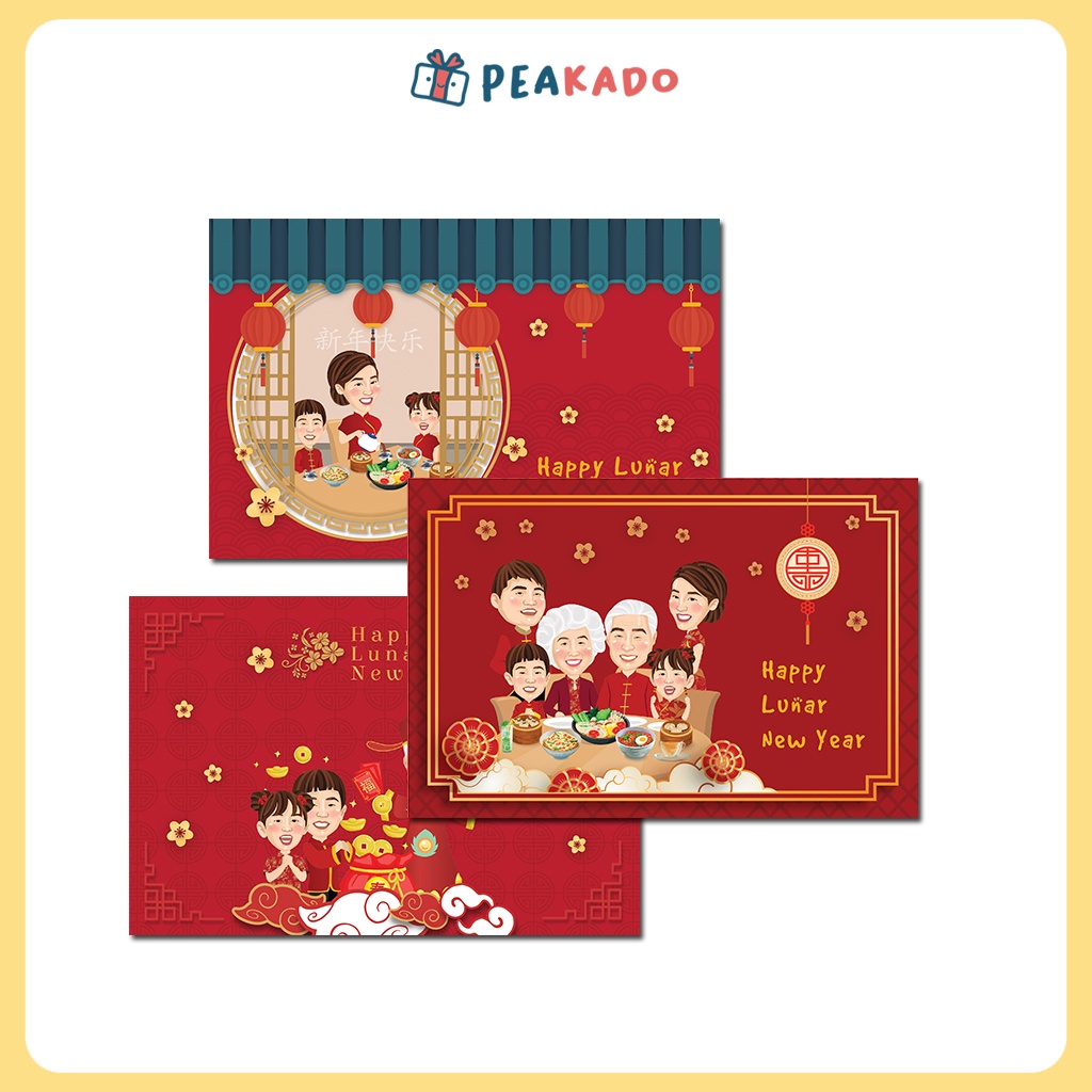 Cny Chinese New Year 2025 Chinese New Year Greeting Card Postcard