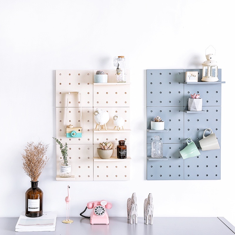 PUSAT17 PEGBOARD RAK TEMPEL DINDING MULTIFUNGSI / PEG BOARD RAK TEMPEL DINDING DAPUR KAMAR MANDI SABUN SERBAGUNA / GANTUNGAN RAK PAJANGAN MINIMALIS AMBALAN DEKORASI - Gambar 2