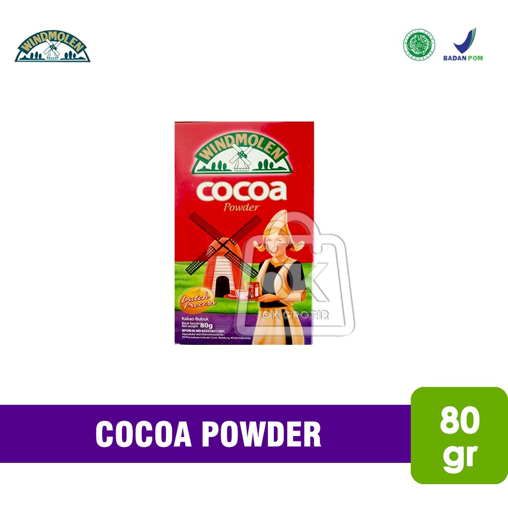 Wind Molen Cocoa Powder Chocolate Powder Cocoa Powder 80gr Shopee