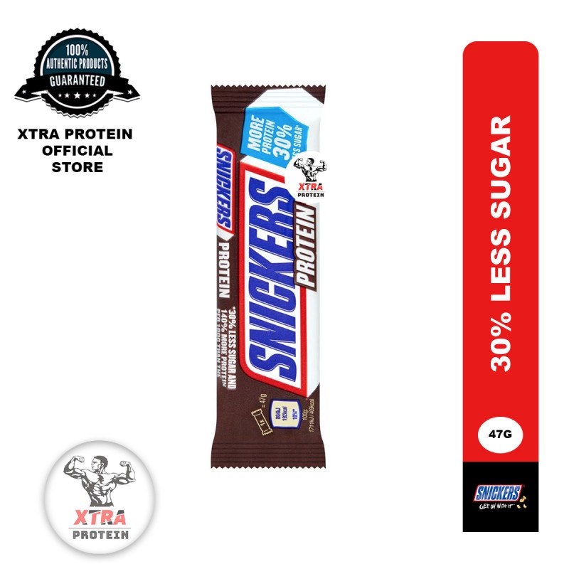 Snickers Protein Chocolate Bar 30% Less Sugar (47g) 18 Pack EXP 8 March ...
