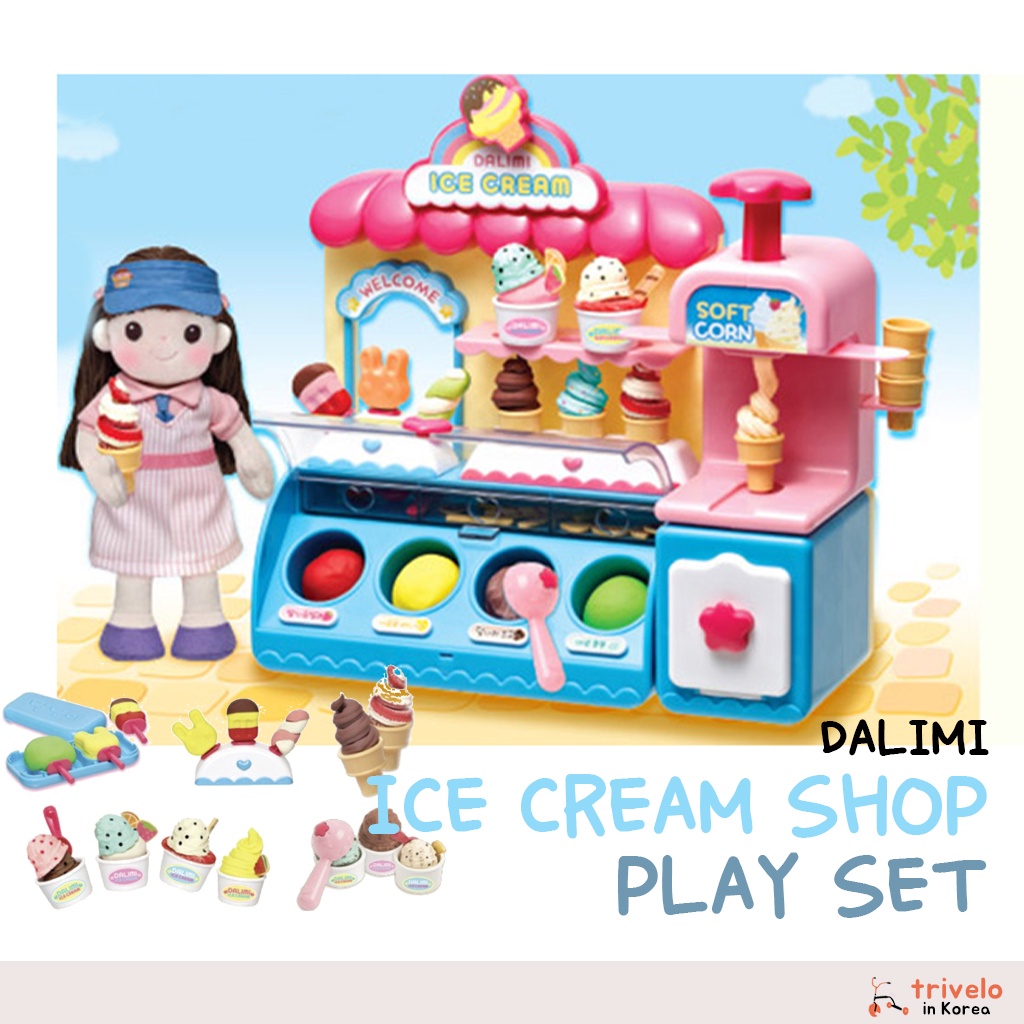 Dalimi Ice Cream Shop Play Set, Kids rollplaying Toy Shopee Singapore