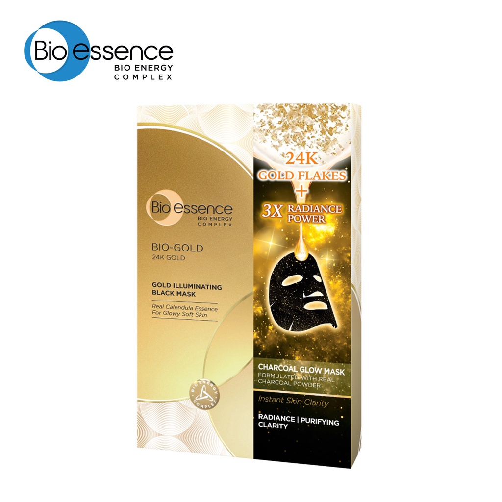 BIO ESSENCE BioGold Radiant Black Mask 25ml x 4s Shopee Singapore