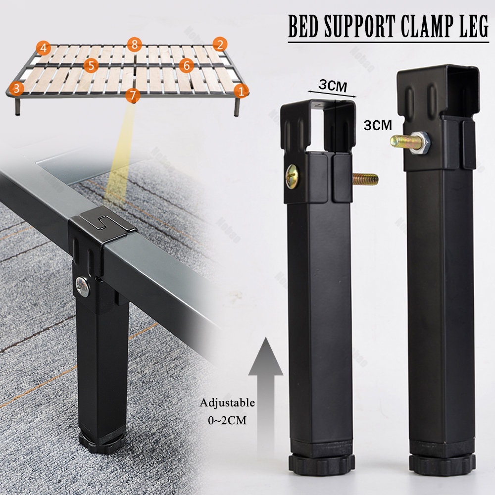 Nobao Row Frame Bed Leg Support Column 3×3 Clamp Feet Bedside Support ...