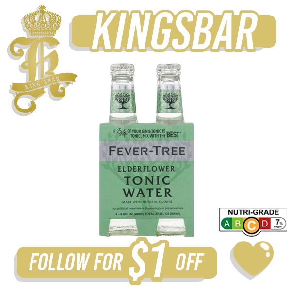 Fever Tree Premium Elderflower Tonic Water 4x200ml Shopee Singapore