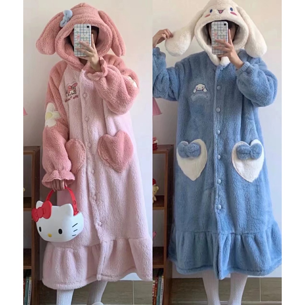 Onesie Pajama Costume DRESS MELODY CINNAMOROLL LOTSO KUROMI HELLO KITTY ...