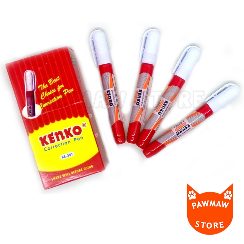 MERAH Tip Ex / Correction Pen Kenko Red KE-301 ( PACK ) | Shopee Singapore
