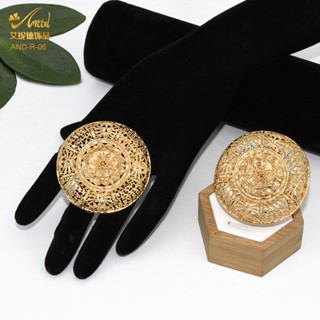 Gold big sale round ring