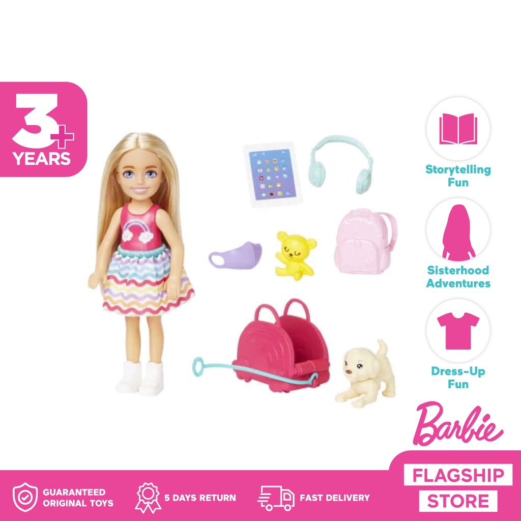 Barbie Chelsea Travel Set And Accesories - Girls Doll Toys 