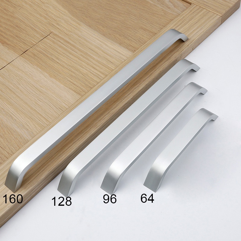 Aluminum Long Knob Furniture Door Handles Knobs Bedroom Closet