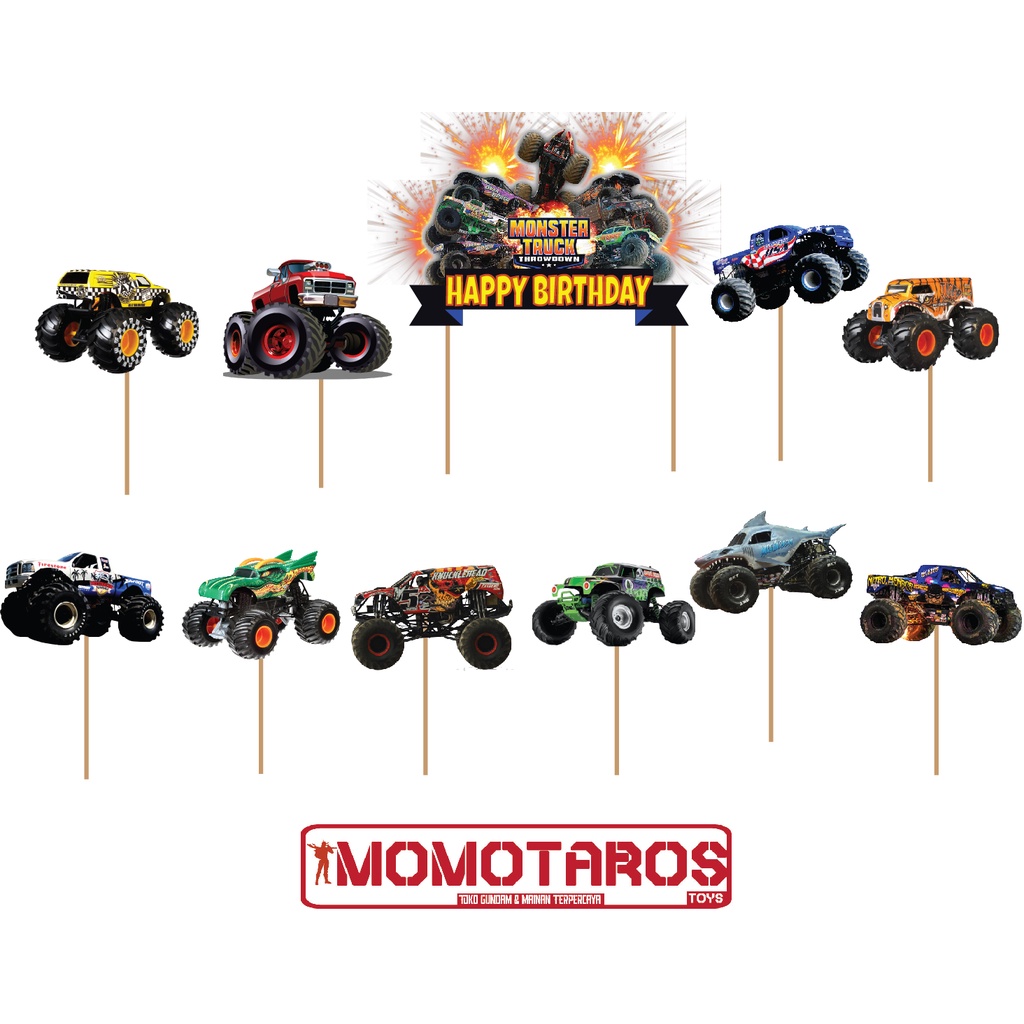 Monster Truck cake Topper set | Shopee Singapore